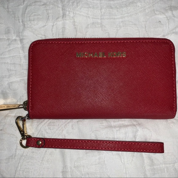 MICHAEL Michael Kors Handbags - Red Michael Kors Wristlet